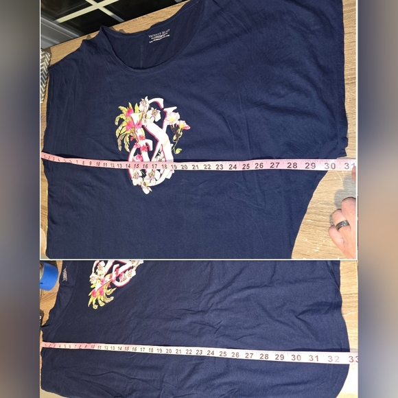 Victoria's Secret VS Logo Oversized Dolman Sleeve Lounge Top Tee Shirt XL XXL - Picture 6 of 6